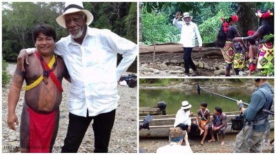 Morgan Freeman visits Emberá community