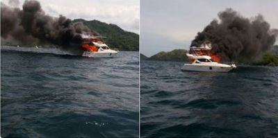  Yacht off of Isla Taboga Catches Fire