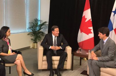 Juan Carlos Varela meets with Justin Trudeau