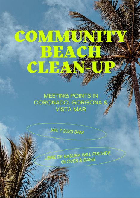 Coronado, Gorgona & Vista Mar Beach Cleanup Jan 7 2023