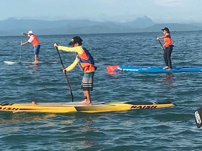 10 yr. old paddles to Taboga Island