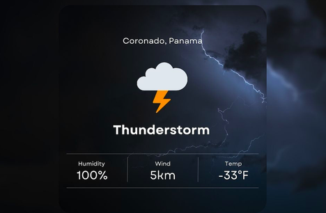 The start of rainy season in Panama 