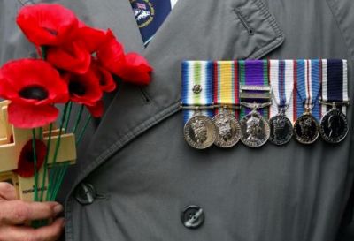 Military Veterans meeting at the beach