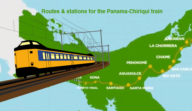 Proposed route for Panama-Chiriqui train