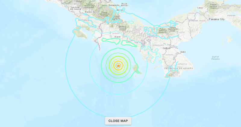Earthquake hits Panama’s Pacific Coast 