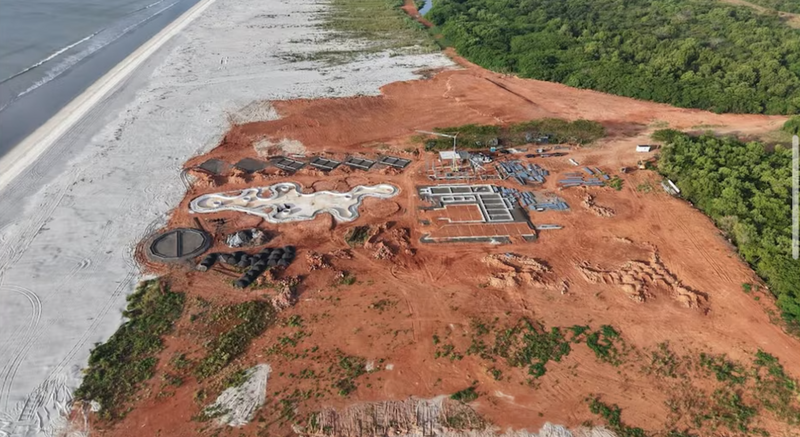Sand extraction in Punta Chame